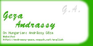 geza andrassy business card